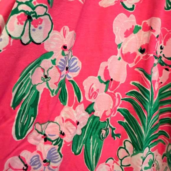 Lilly Pulitzer Pink and Green Floral women’s Dress - Picture 2 of 3
